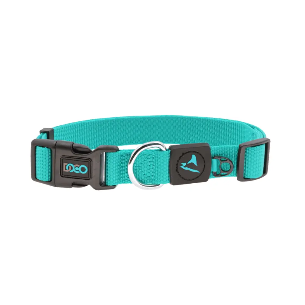 Doco Signature Durable Nylon Dog Collar Turquoise - Large