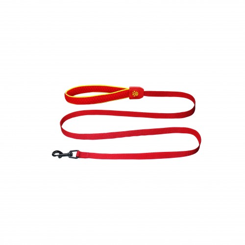 Doco Reflective Yellow Rope Red Mesh Dog Leash - 1.5cm x 150cm