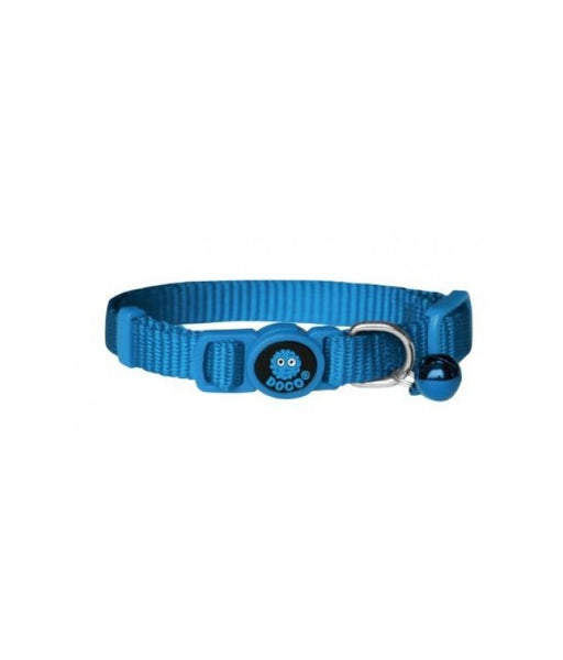 [DCAT001-02XS] DOCO Signature Adjustable Nylon Cat Collar Blue - XS