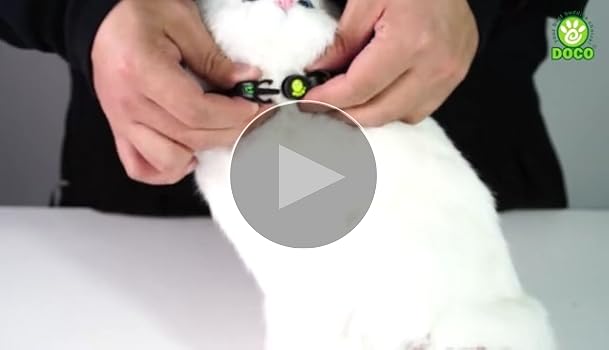 [DCAT011-01] Doco Reflective Safety Cat Collar Black - 1 Unit