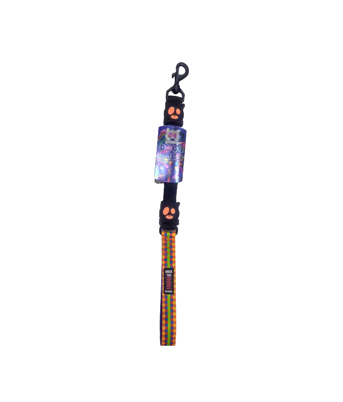 [DCLB1122-AL] DOCO Loco Lime Street Pattern Shock Absorbing Bungee Dog Leash - Short - L