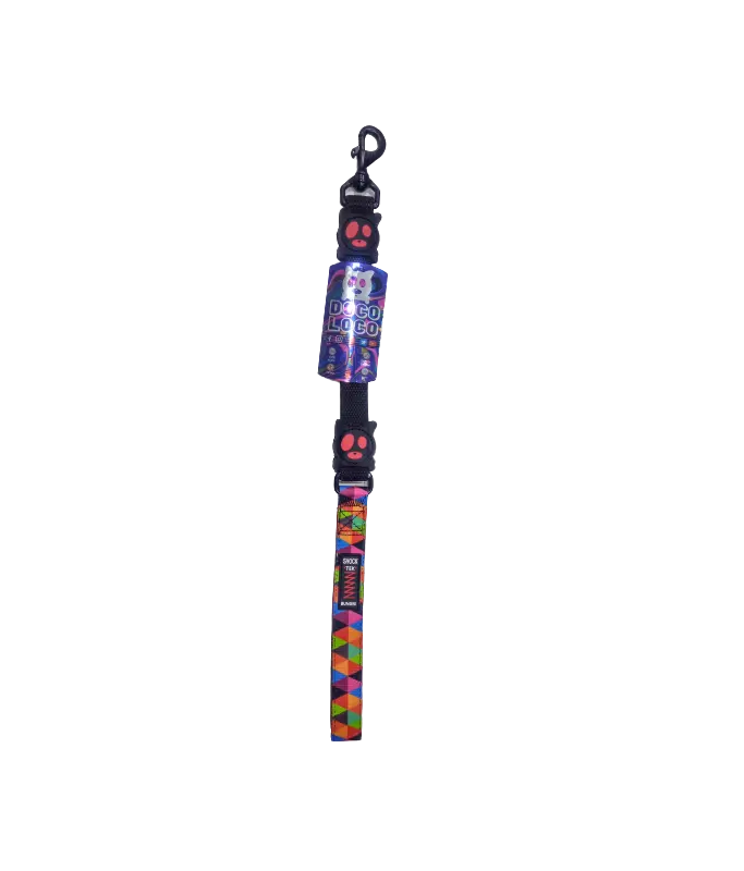 [DCLB1122-TRL] DOCO Loco Triangles Pattern Shock Absorbing Bungee Dog Leash - Short - L