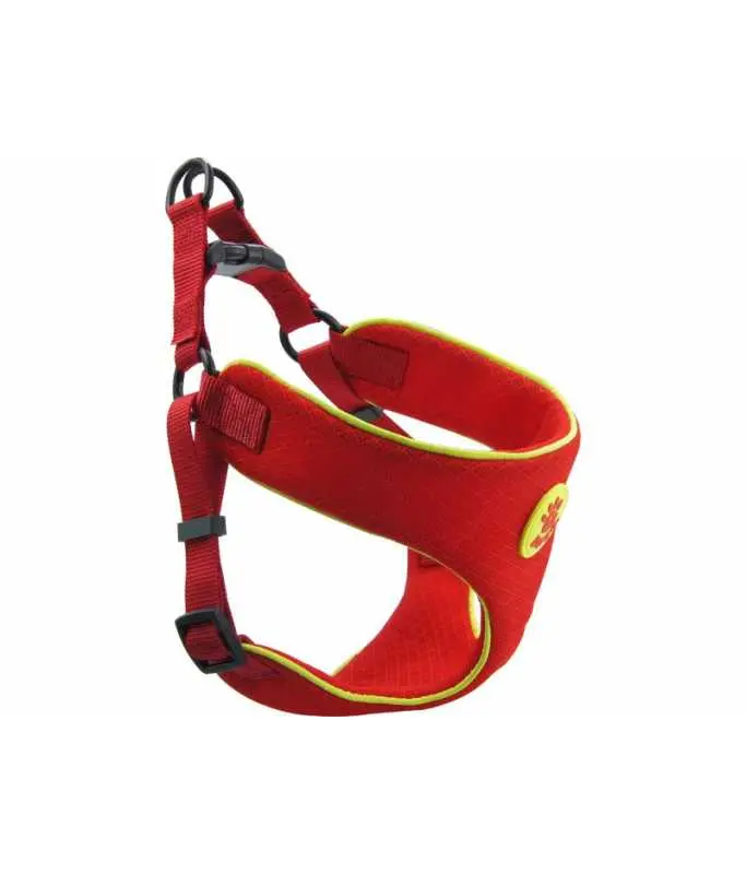 [DCA309-03L] DOCO Reflective Chest Plate Mesh Free-Walking Dog Harness Red - L