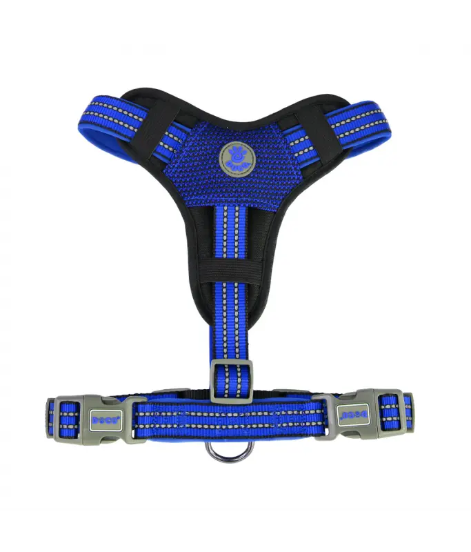 [DCV206-15L] DOCO Vario Chest Plate Neoprene Dog Harness Blue - L