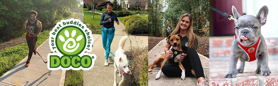 DOCO All Day Adventure Retractable Dog Leash Black - M