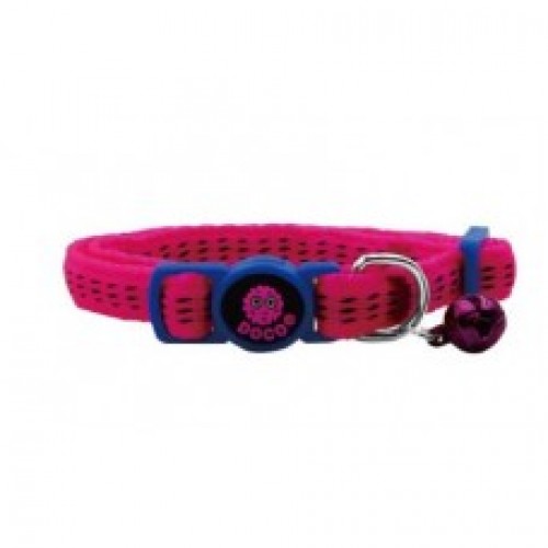 [DCAT010-04XS] Doco Puffy Comfort Safety Cat Collar Pink - XS