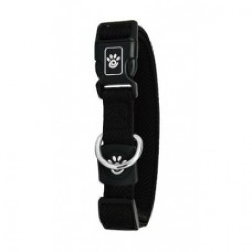 [DCA102-01L] DOCO Puffy Mesh Breathable Dog Collar Black - L