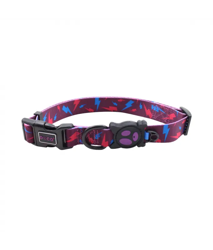 DOCO Loco Thunder Wonder Pattern Dog Collar - L