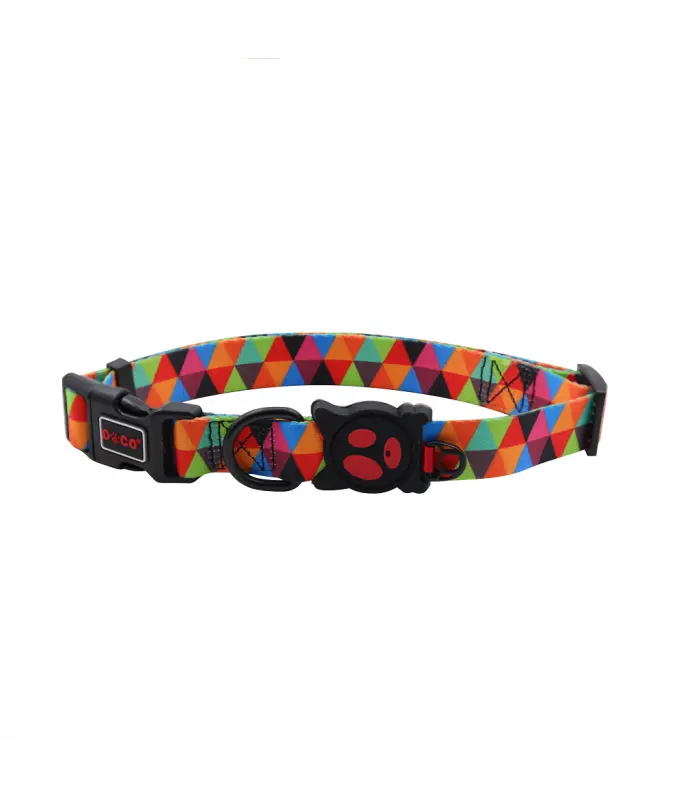 [DCL002-TRM] Doco Loco Triangles Pattern Dog Collar - M
