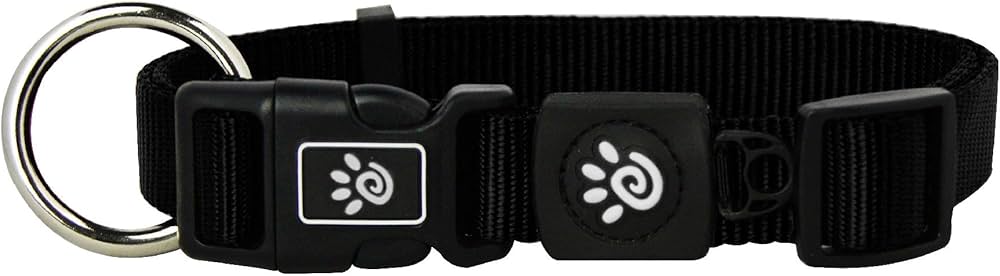 [DCS006-01XS] DOCO Signature O-Ring Nylon Dog Collar Black - XS