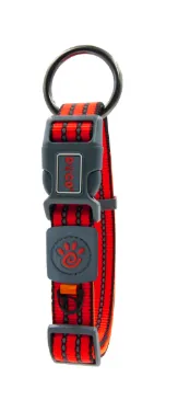 [DCV006-03XL] DOCO Vario Reflective Stitching O-Ring Dog Collar Red - XL