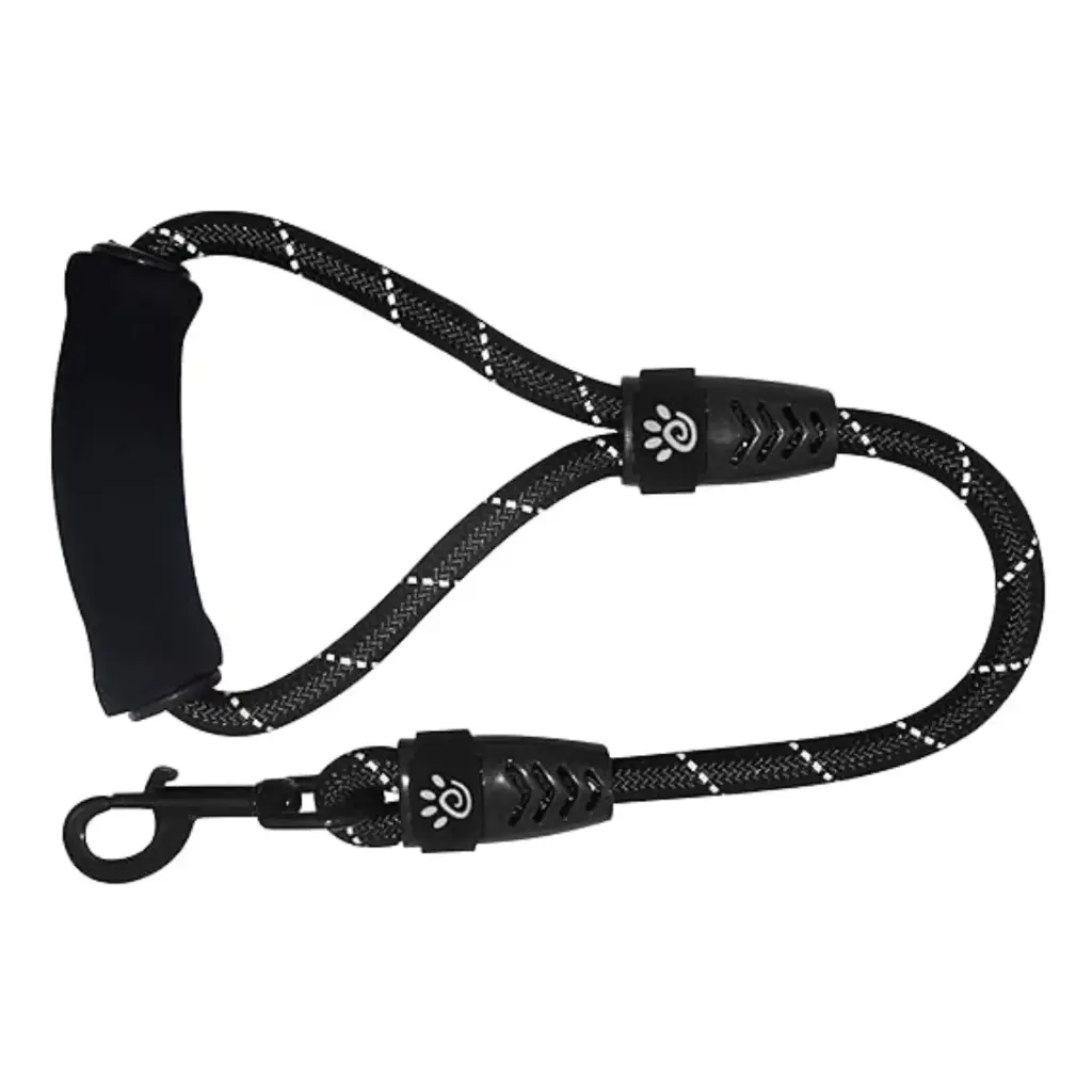[DCROPE2020-01L] DOCO 20" Rope Leash with ErgoCurve Foam Handle - Black - L