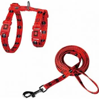 [DCAT202-2072-M3] Doco Loco Printed Pattern Cat Harness & Leash Set - XS