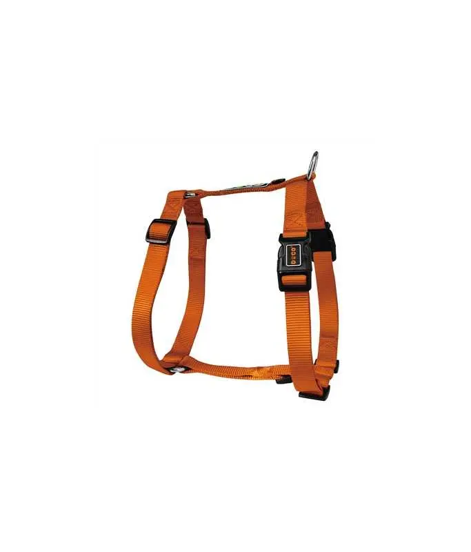 [DCSN201-S8S] Doco Signature H-Harness Padded Dog Harness Safety Orange - Small