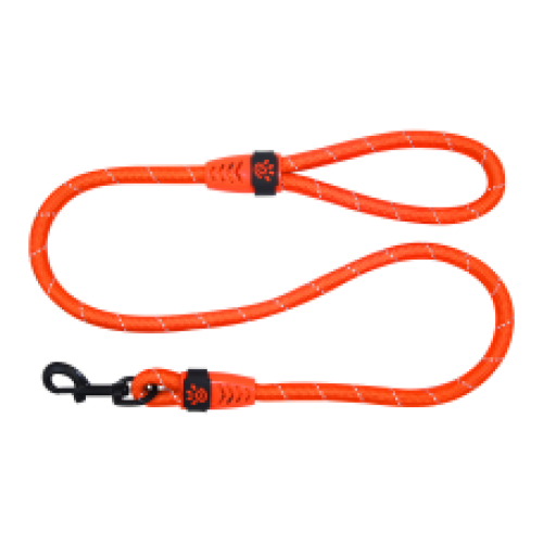[DCROPE2060-08S] Doco Reflective Rope Dog Leash Orange - 5ft - Small
