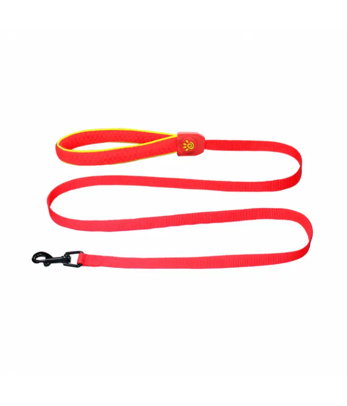 [DCA3960-04S] DOCO Reflective Yellow Rope Mesh Dog Leash Pink - 150cm