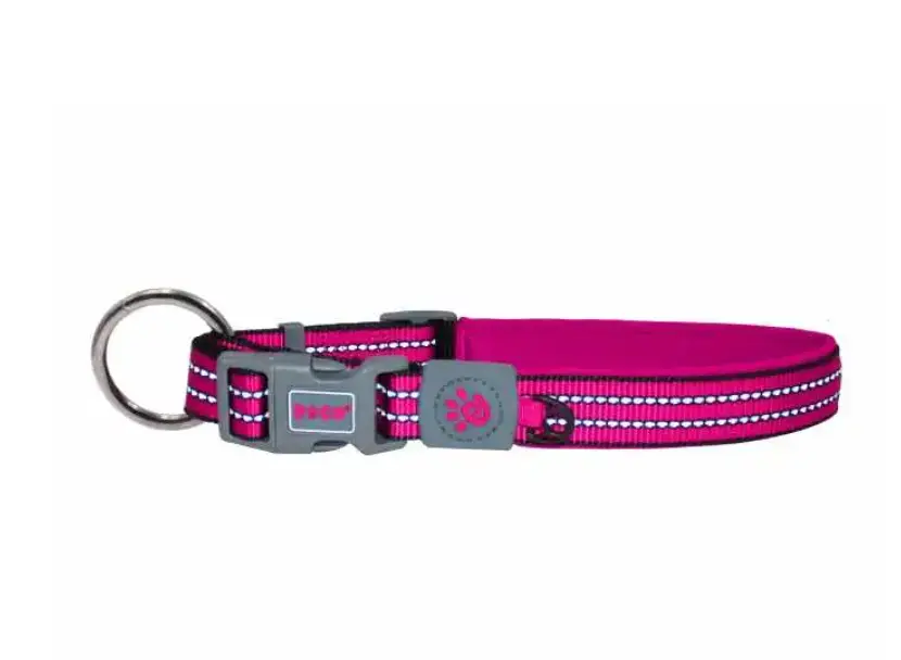 Doco Vario O-Ring Collar With Reflective Stitching [2x44-55cm] - Pink