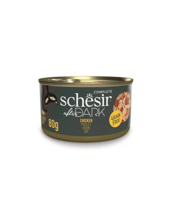 [SCINV21112003] Schesir After Dark Wholefood In Broth Chicken Hydrating Wet Cat Food Can 80g