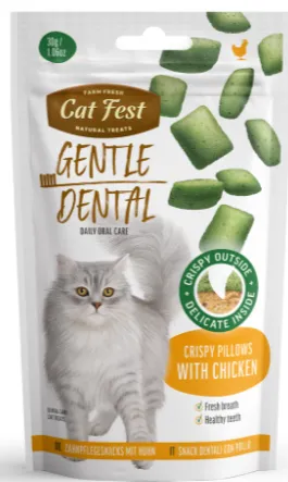 Cat Fest Dental Treats For Cats -Crispy Pillows -Chicken 30g
