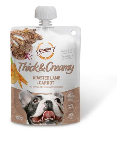[GN12992] Gnawlers Thick & Creamy Dog Treat 100g-Roasted Lamb & Carrot