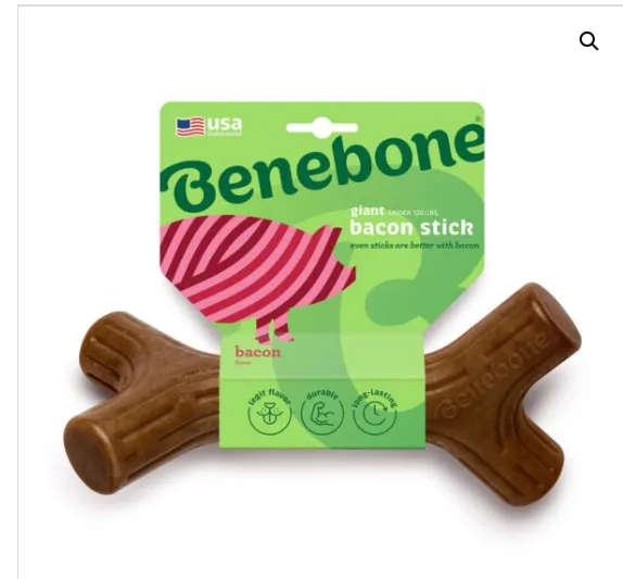Benebone Bacon Stick Dog Chew Toy