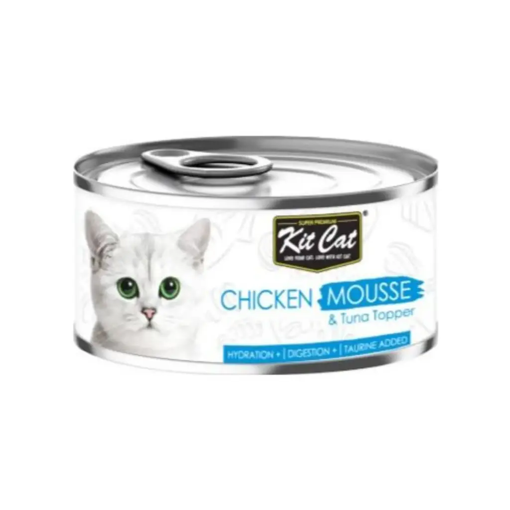 Kit Cat Chicken Mousse with Tuna Topper 80g (5 L)