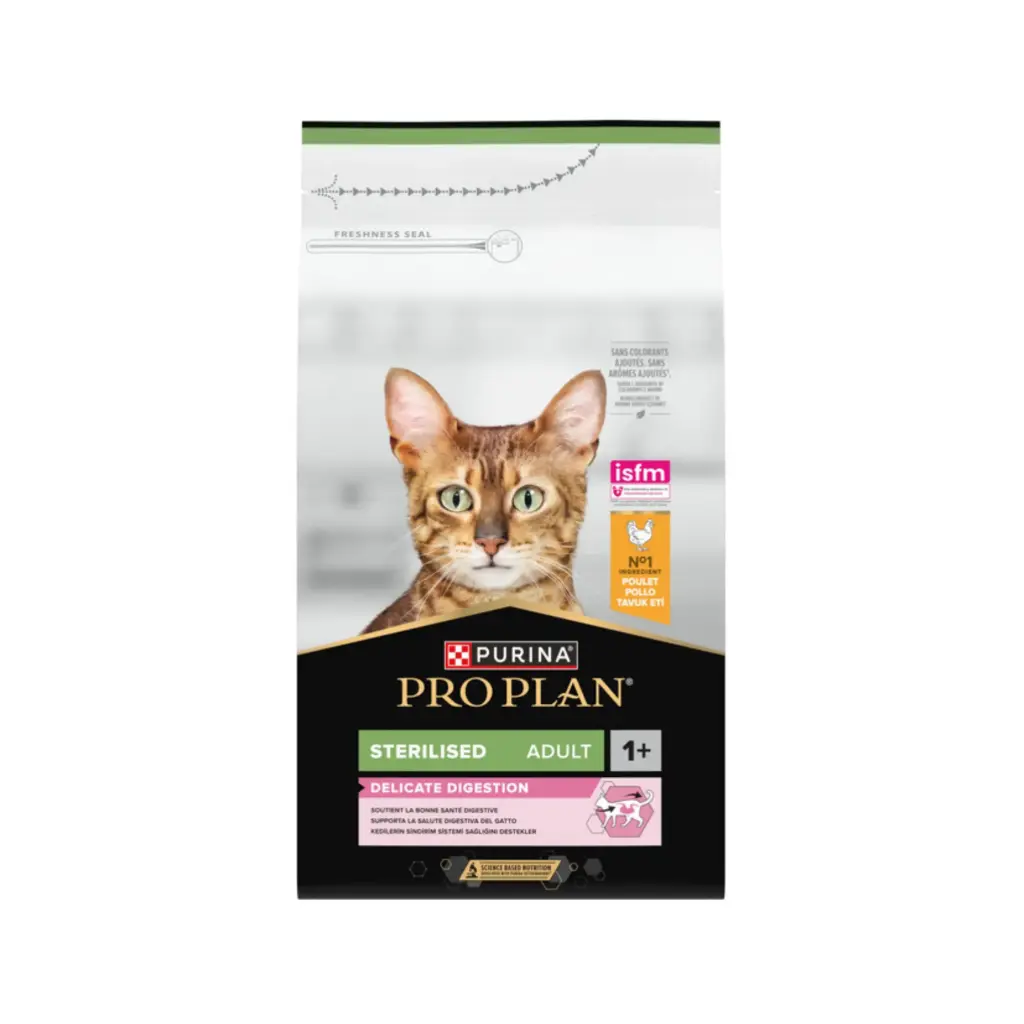 Purina Pro Plan - Sterilised Adult Delicate Digestion Dry Cat Food with Chicken 3 kg (1.5 kg)