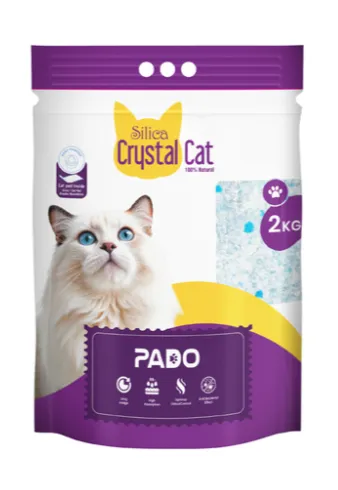 [PD-83120] Pado Silica Crystal Cat Litter 2kg With Pad Inside -Unscented