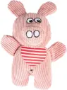 Duvo+ Plush Pig Corduroy 24x13x9cm White/Pink
