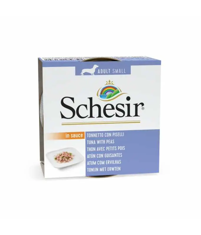 Schesir Dog Wet Food Can-Tuna with Peas-(Min Order 85g- 14pcs)Weight: 85g