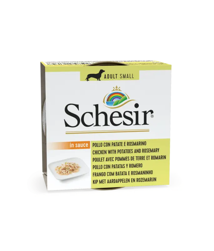 Schesir Dog Wet Food Can-Chicken with Potatoes and Rosemary- (Min Order 85g- 14pcs)Weight: 85g