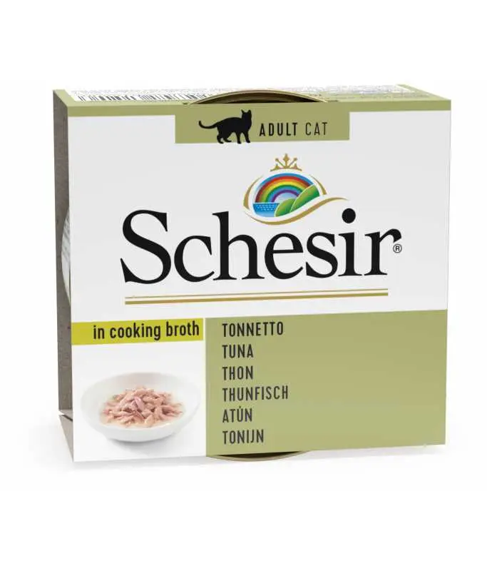 Schesir Cat Can Broth-Wet Food Tuna- (Min Order 70g - 14pcs)Weight: 70g