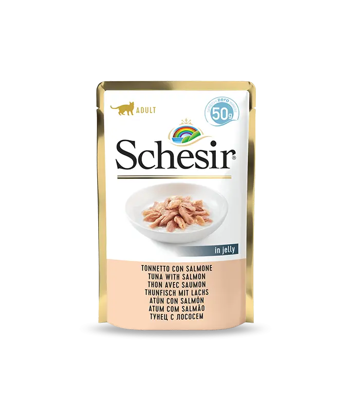Schesir Cat Pouch-Wet Food Tuna with Salmon- (Min Order 50g - 30pcs)Weight: 50g