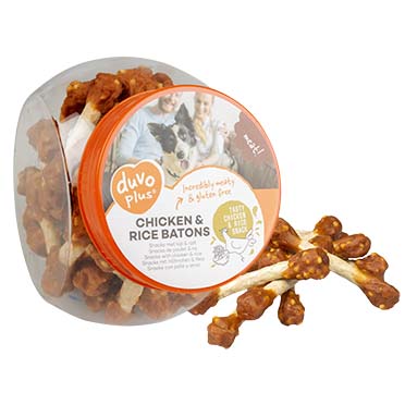 [LR12468] Duvo+ Chicken & Rice Savory Dog Batons - 400g