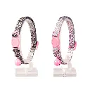 Duvo Cat Collar Panther Nylon Black/Pink 20 - 30cm / 10mmDimension: 20-30cm x 10mm