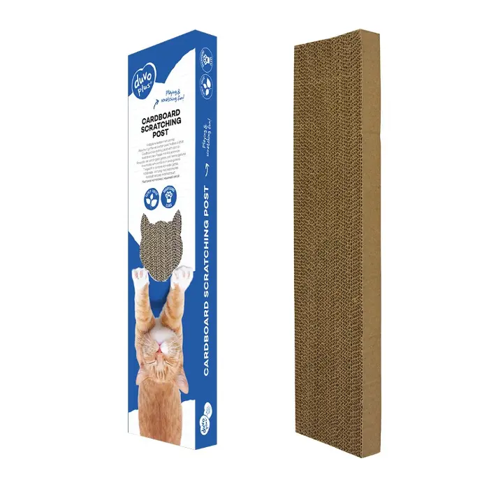 [LR1717040] Duvo Corrugated Cardboard Cat Scratcher with Catnip - 50cm