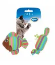 Duvo Assortment Fish and Candy Mixed Colors Cat Toy 8.5 x 8 x 2.8cm[Dimension - 8.5 x 8 x 2.8cm]