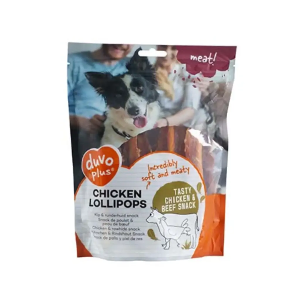 Duvo Chicken Lollipops Dog Snack Pouch 400g