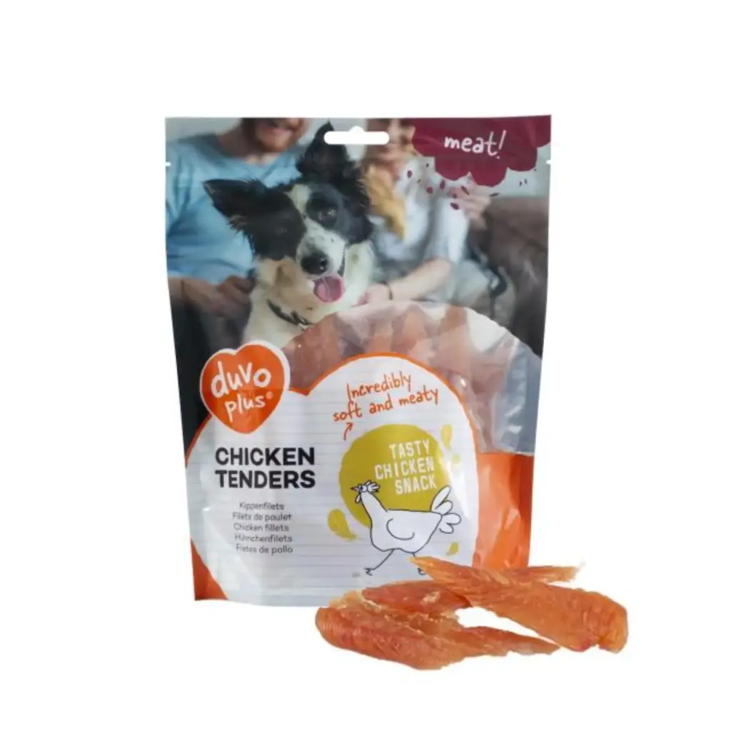 DuvoChickenTendersDogSnackPouch400g