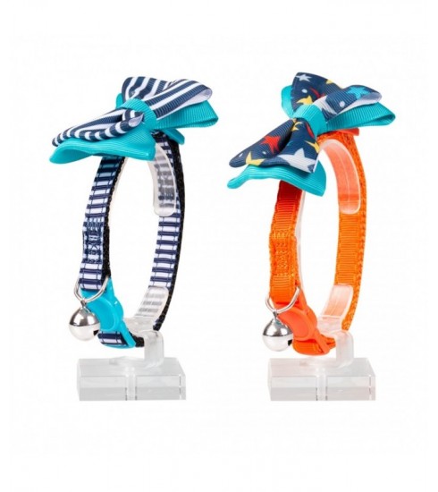Duvo Cat Collar Nylon Mixed Colors 20 - 30cm / 10mmTexture-Bow-1pc