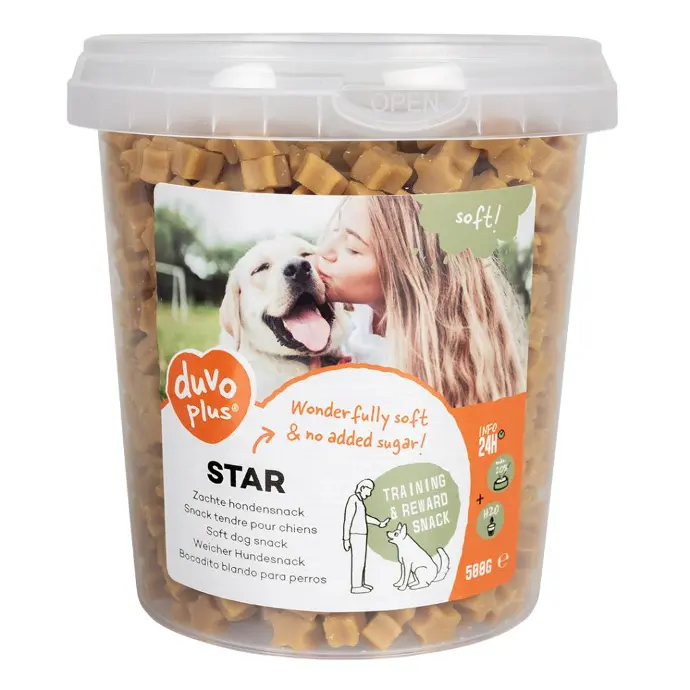 Duvo Soft Chews Star Shape Savory Dog Treats - 500g