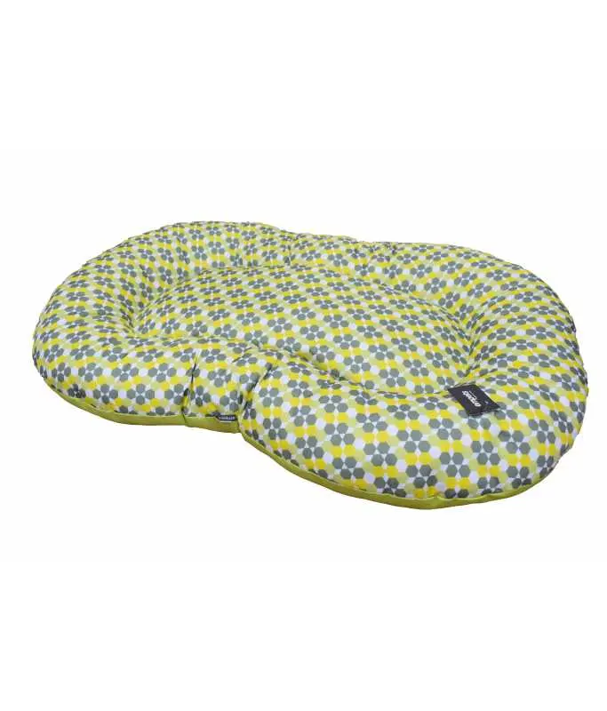 Empets Pontoon Cushion Modern [Texture - Printed Green & Lemon, Dimension - 80x50cm]
