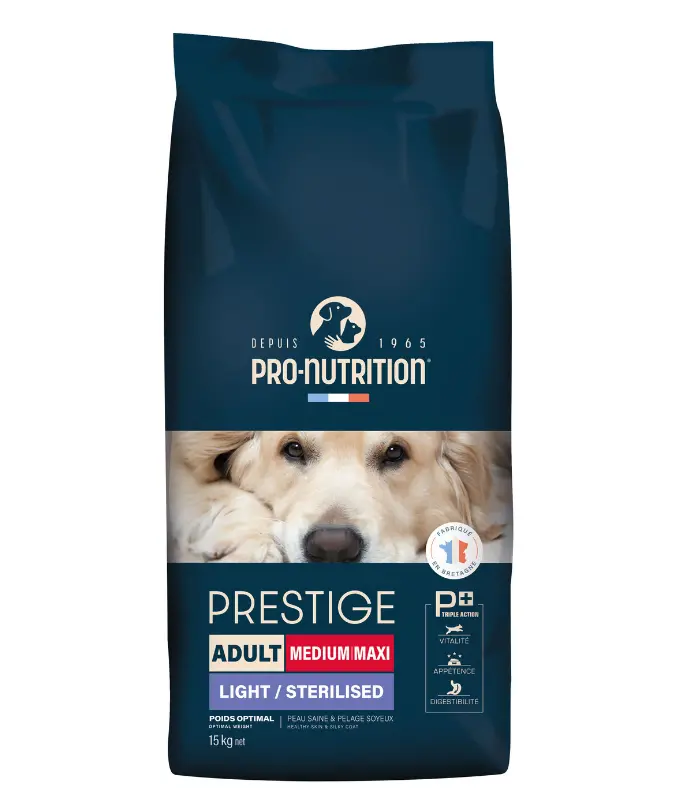 [PU200580] Pro nutrition Prestige Dog Adult Medium/ Maxi Sterilised 15Kg
