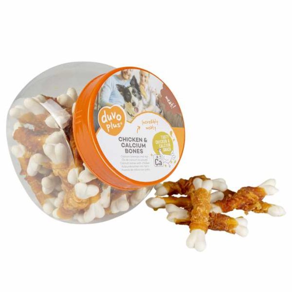 [LR12450] Duvo+ Chicken & Calcium Savory Dog Chew Bones - 500g