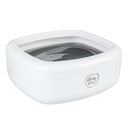 Duvo+ Splash-proof Drinking Bowl Square 1500ml - 21x20x8.5cm White/Grey