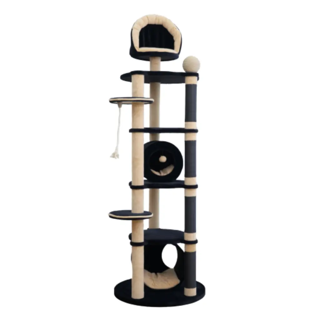 [HY240538] Catry Multi-Level Grand Cat Tower with House - 216cm