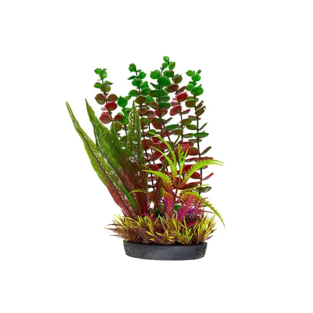 [AQ13695] Aquabroo Leaf Aquarium Decoration Plastic Plant - 28cm