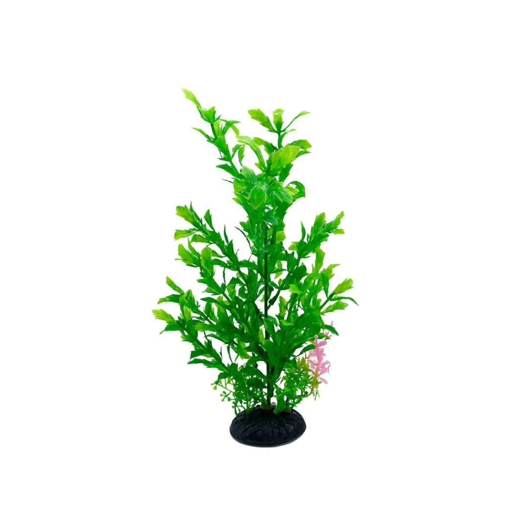 Aquabroo Swirl Plastic Plant Aquarium Decoration - 24cm