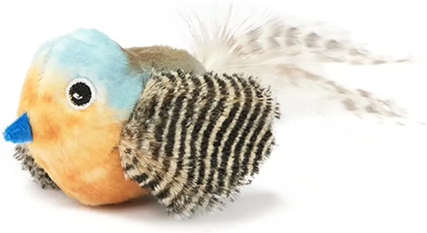 FOFOs Sound Chip Blue Bird with Catnip Balls Cat Toy