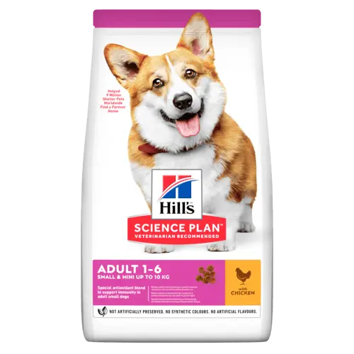 [606881] Hill's Science Plan - Small & Mini Adult Dry Dog Food with Chicken - 10kg